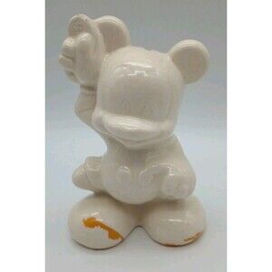 Vtg Mickey Mouse Ceramic Bank Leeds Disney